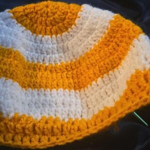 Handmade Yellow and White Crochet Hat